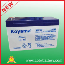 12V 7ah Lead Acid AGM Battery for Emergency Lighting, UPS, Surge Protector